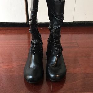 Girls Black Boots